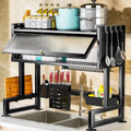Escurridor Organizador de Platos con Tapa – 85 cm | Negro